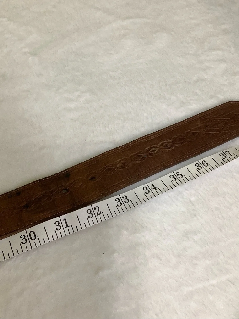 Tony Lama Brown Leather Belt Sz 34